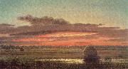 Martin Johnson Heade Sunset above the swamp oil painting artist